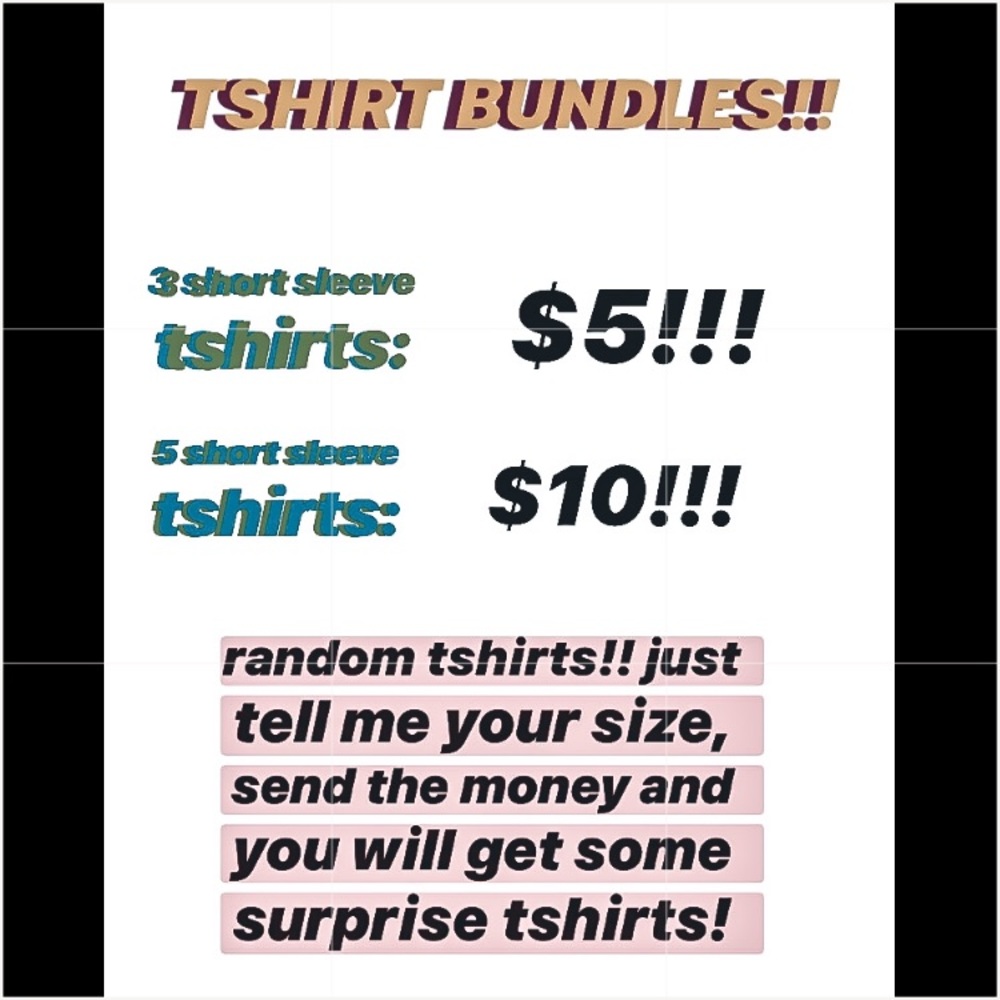 RANDOM TSHIRT BUNDLES!